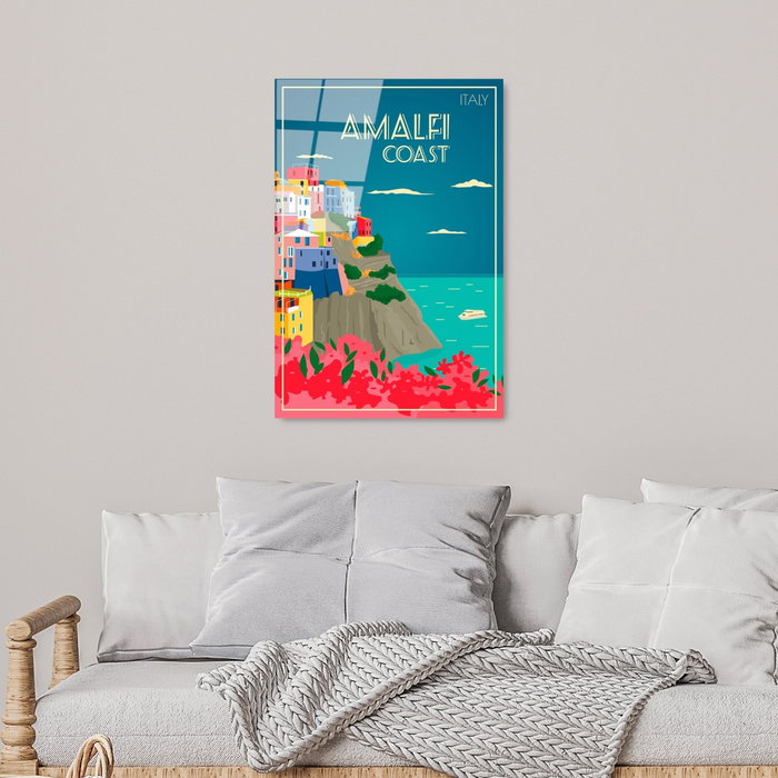 Wallity Cuadro Decorativo de Vidrio Templado Multicolor 30 x 45 cm
